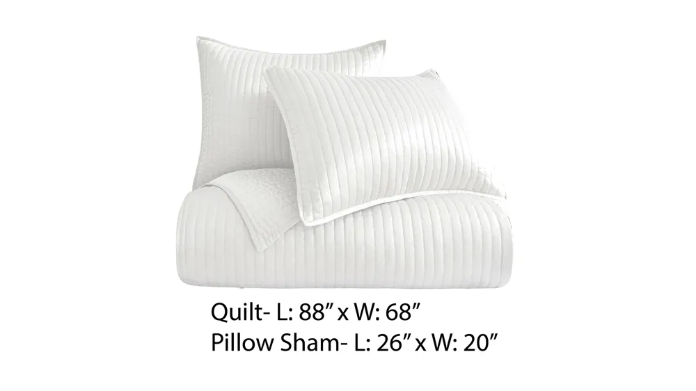 Satin Channel 2-pc. Quilt Set Dimensions