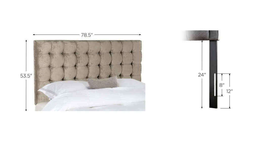 Lamar Tufted Upholstered Headboard Dimensions