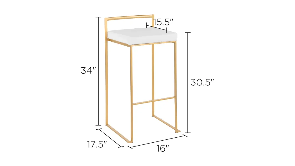 Fuji Barstools: Set of 2 Dimensions