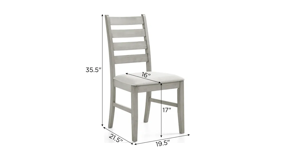 Pascal Upholstered Dining Chair - Set of 2 Dimensions