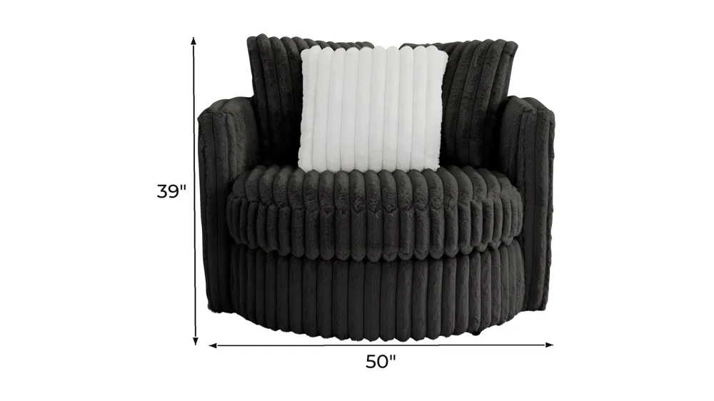Onyx Moon Swivel Chair Dimensions