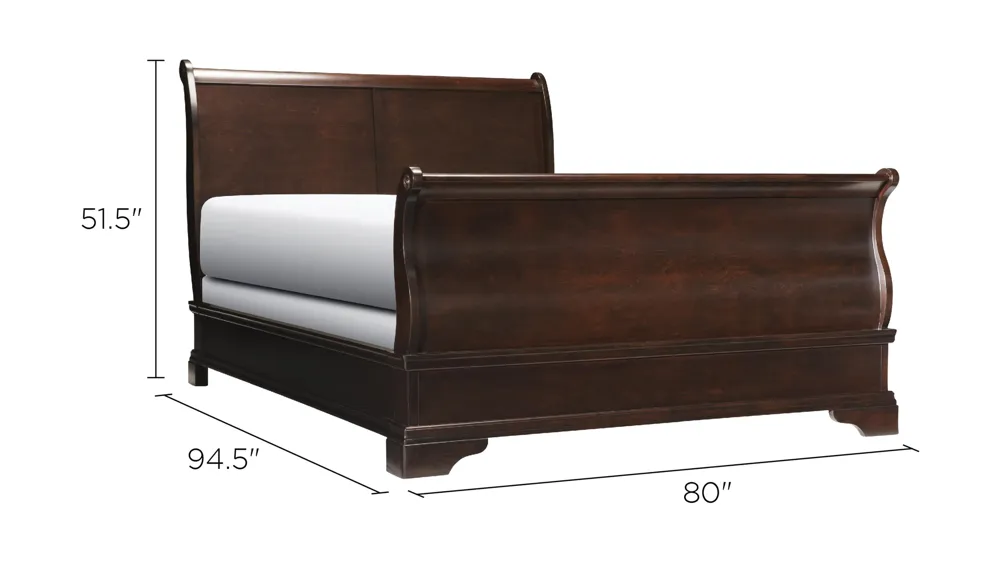 Charleston Sleigh Bed Dimensions