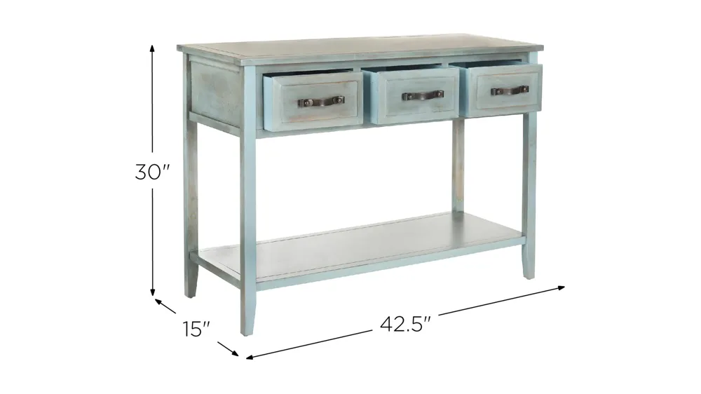 Beth 3 Drawer Console Table Dimensions