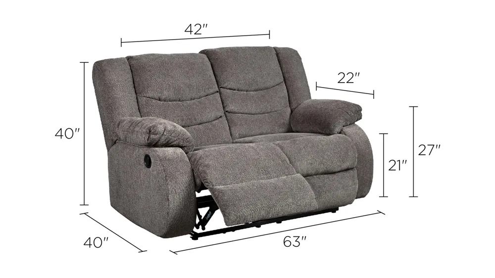 Southgate Reclining Loveseat Dimensions