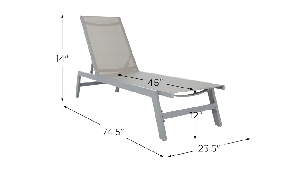 Fionne Chaise Lounge Dimensions