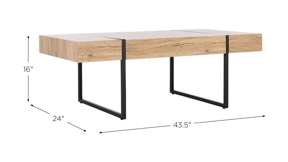 Deion Rectangular Modern Coffee Table Dimensions