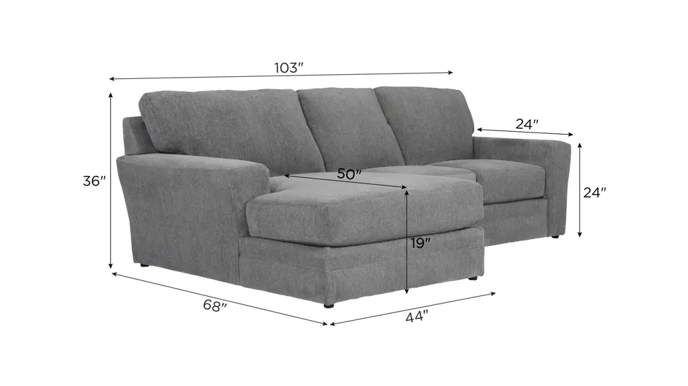 Kristoff 2-pc. Sectional Dimensions