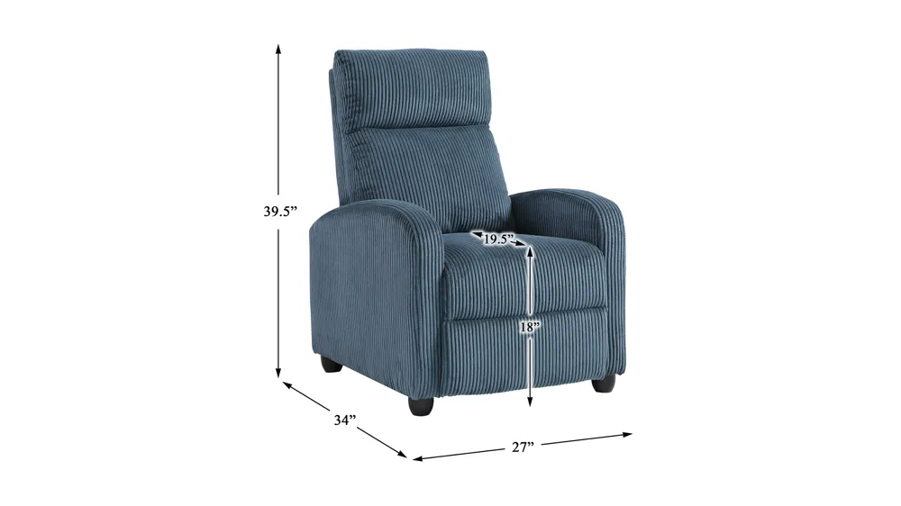 Annaliese Push Back Reclining Chair Dimensions