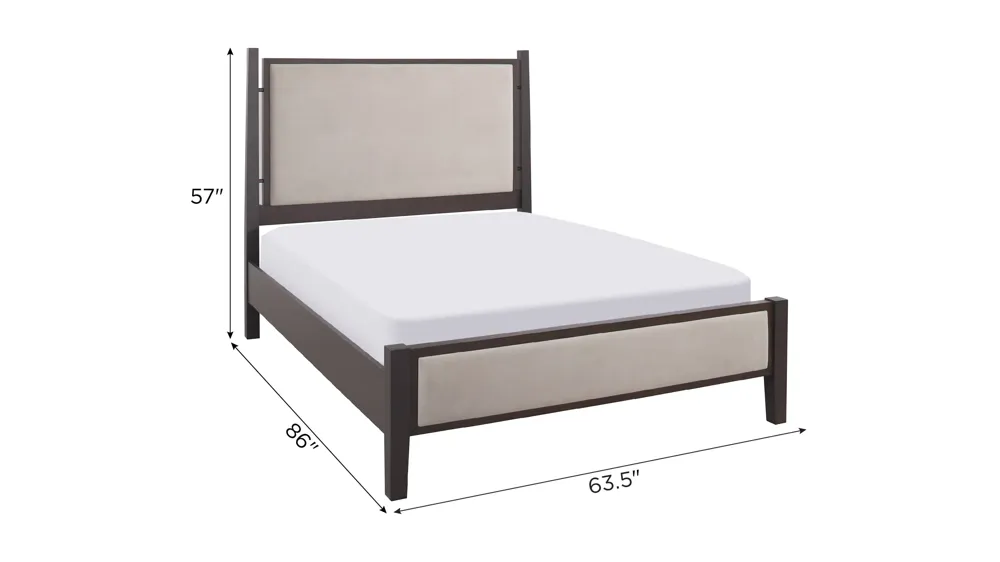 Bainbridge Upholstered Panel Bed Dimensions