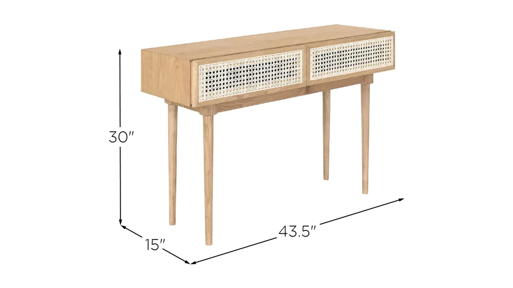 Cane Console Table Dimensions