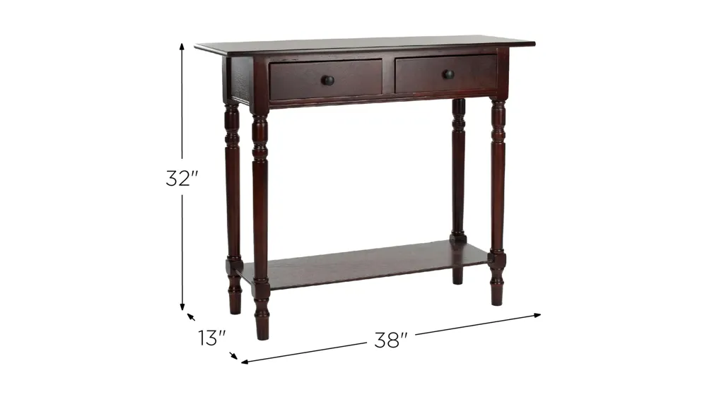 Jovanna 2 Drawer Console Table Dimensions