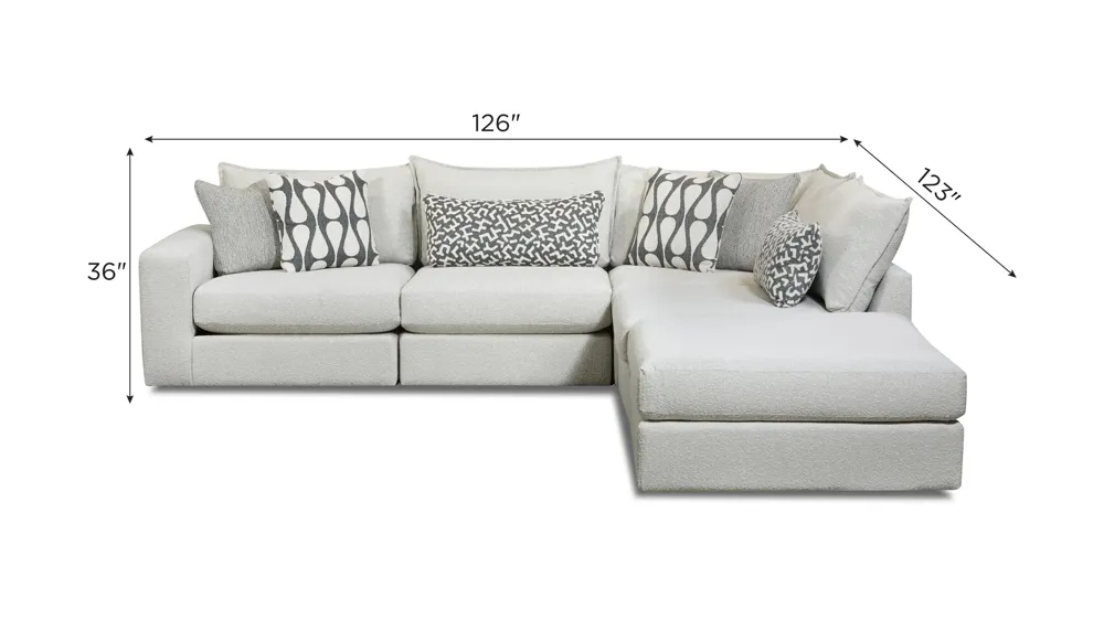 Durango 5-pc. Sectional Dimensions
