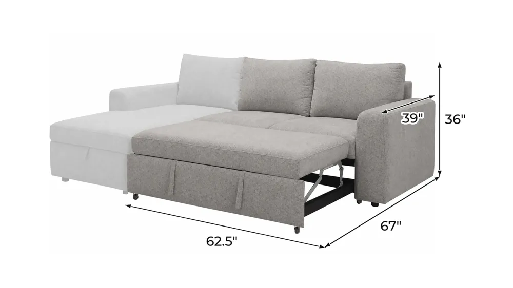 Barry Right Arm Facing Full Pop-Up Sleeper Dimensions