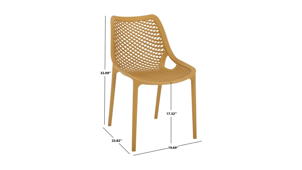 Leila Outdoor Dining Chairs -Set of 2 Dimensions