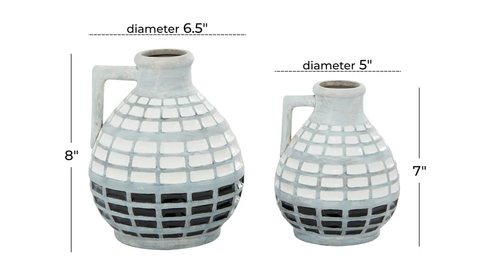 Ivy Collection Updo Vase Set of 2 Dimensions