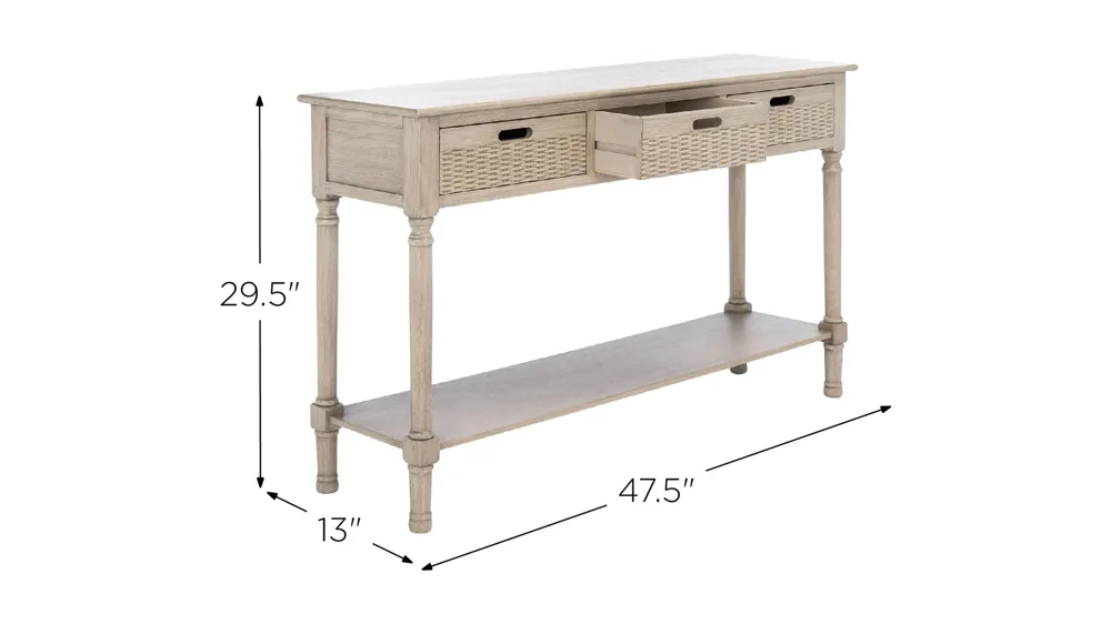 Katie 3 Drawer Console Table Dimensions