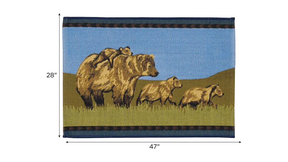 Esencia Bear Family Indoor/Outdoor Mat Dimensions
