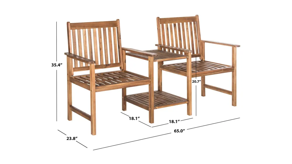 Bangka Outdoor Twin Seat Bench Dimensions