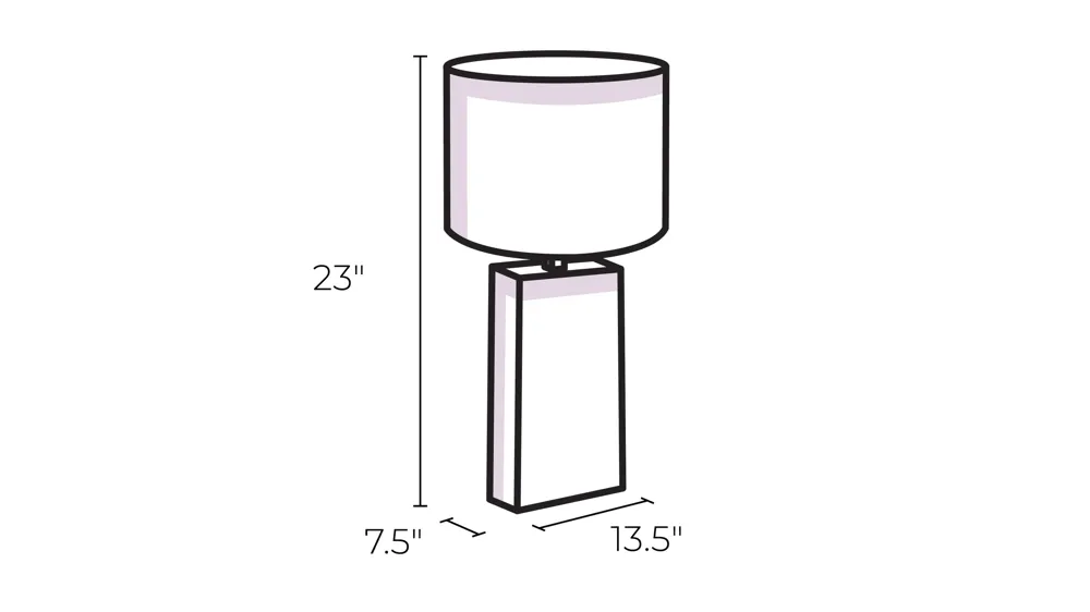 Bixby Iron Table Lamp Dimensions