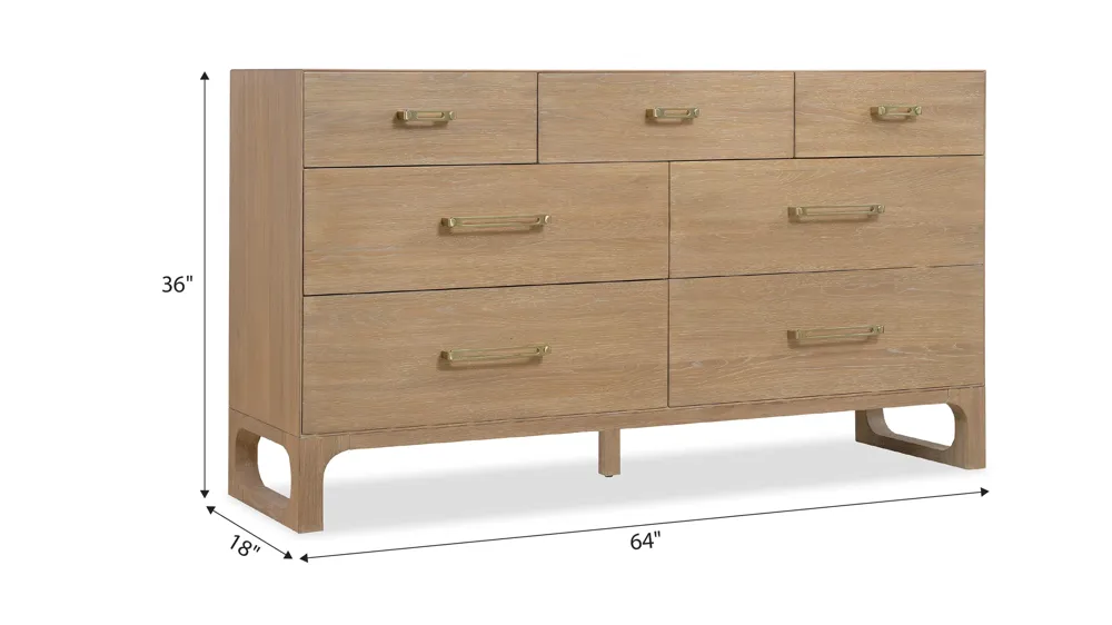 Banyon Bay Seven Drawer Dresser Dimensions