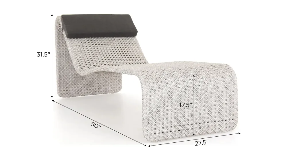 Paige Outdoor Chaise Lounge Dimensions
