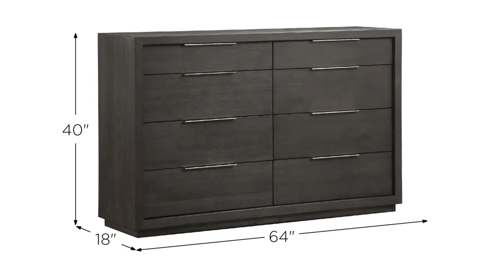 Oxford Eight Drawer Dresser Dimensions