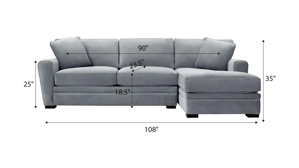Artemis II 2-pc. Sectional Dimensions