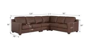Quinton 4-pc. Leather Sectional | Raymour & Flanigan