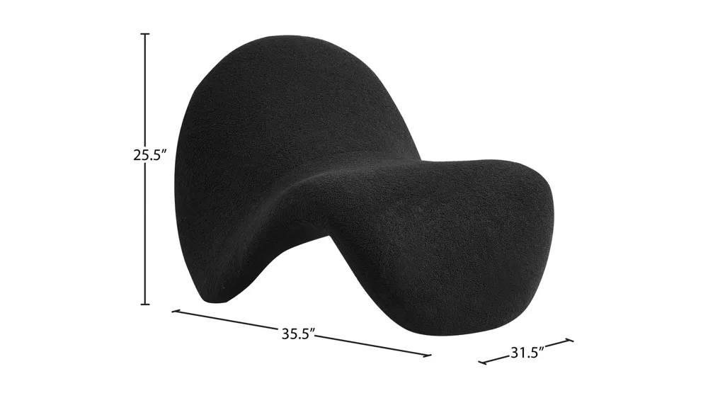 Theodore Fur Accent Chair Dimensions