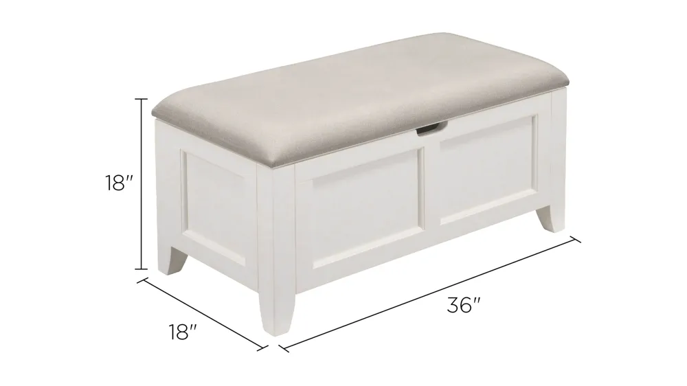 Kylie Youth Lift-Top Storage Bench Dimensions