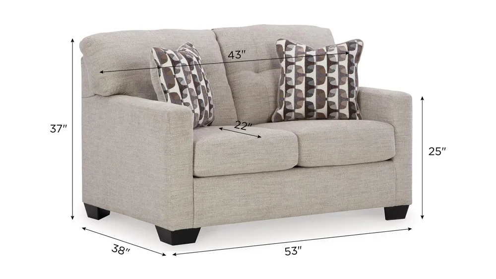 Mahoney Loveseat Dimensions