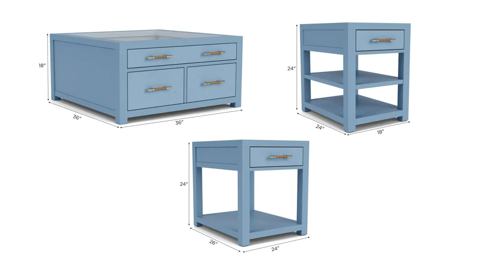 Maren 3-pc. Occasional Tables Dimensions