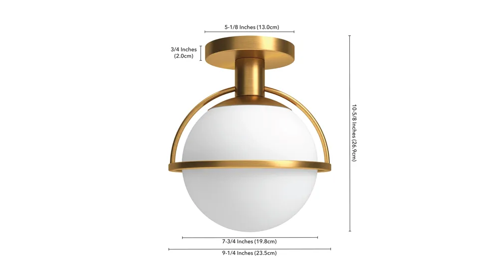 Limbani Semi Flush Mount Dimensions