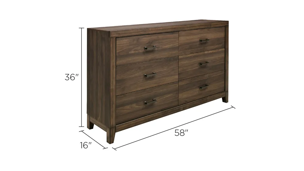 Exeter Bedroom Dresser Dimensions