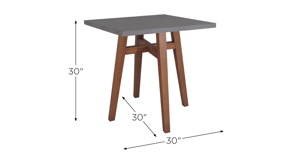Brubaker Outdoor Square Balcony Height Table Dimensions