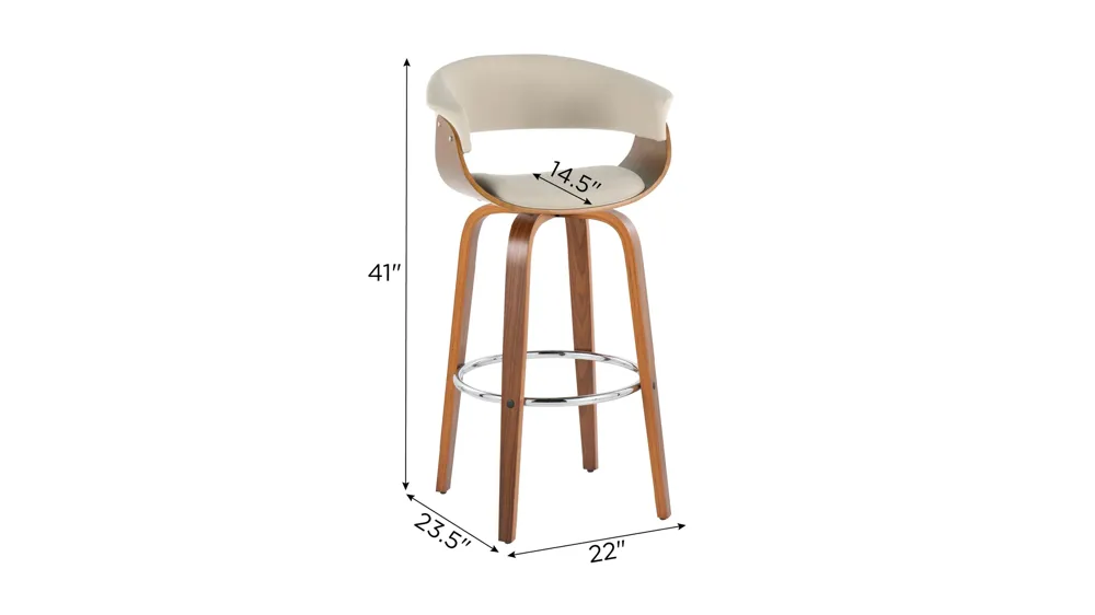 Vintage Mod Barstool - Set of 2 Dimensions