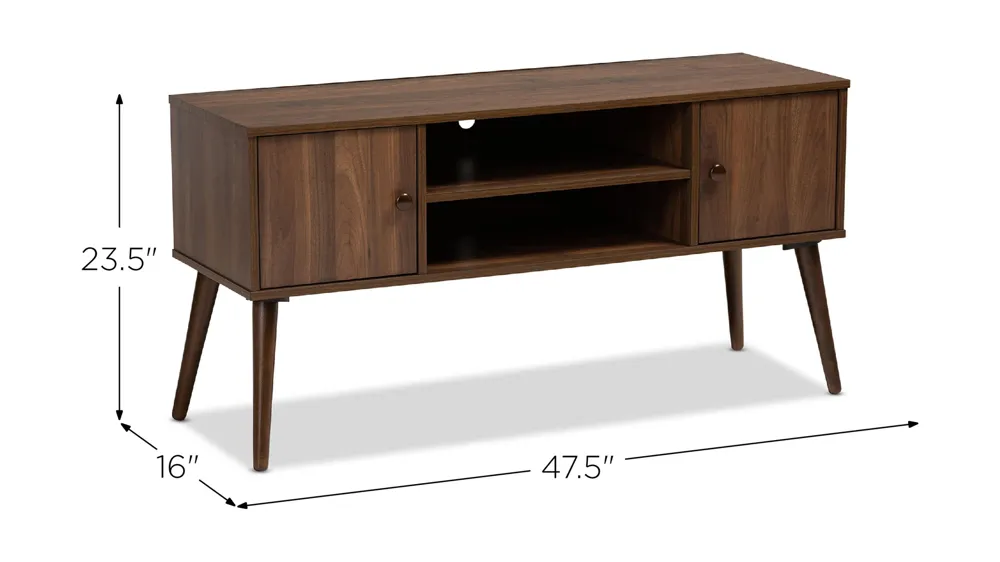 Alard 2-Door Wood TV Stand Dimensions