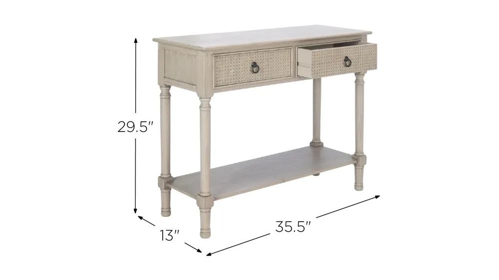 Rooney 2 Drawer Console Table Dimensions