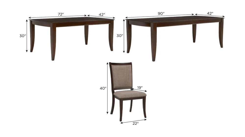 Donahue 7-pc. Dining Set Dimensions