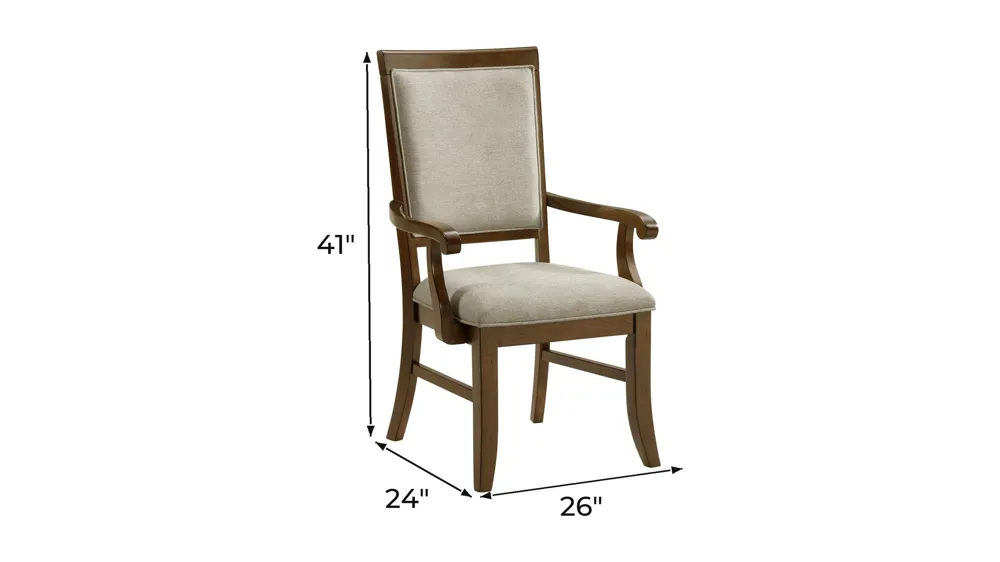 Stark Dining Arm Chair - Set of 2 Dimensions
