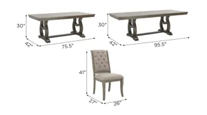 Lorient 7-pc. Dining Set | Raymour & Flanigan