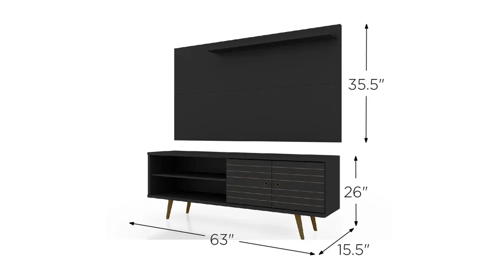 Liberty 62" TV Stand and Panel Dimensions