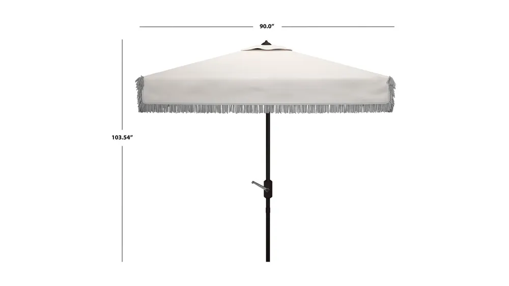 Murphy Fringe Outdoor Square Crank Umbrella Dimensions