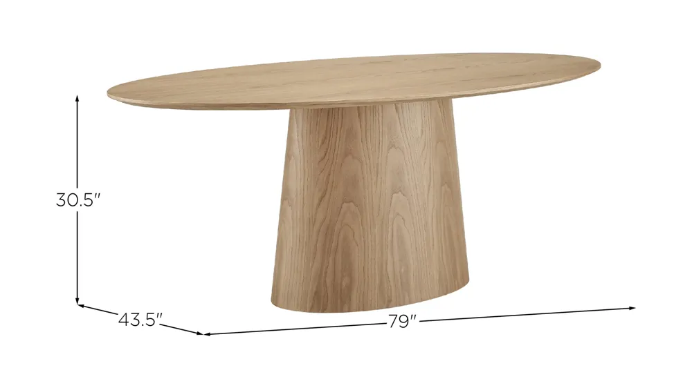 Deodat Oval Table Dimensions