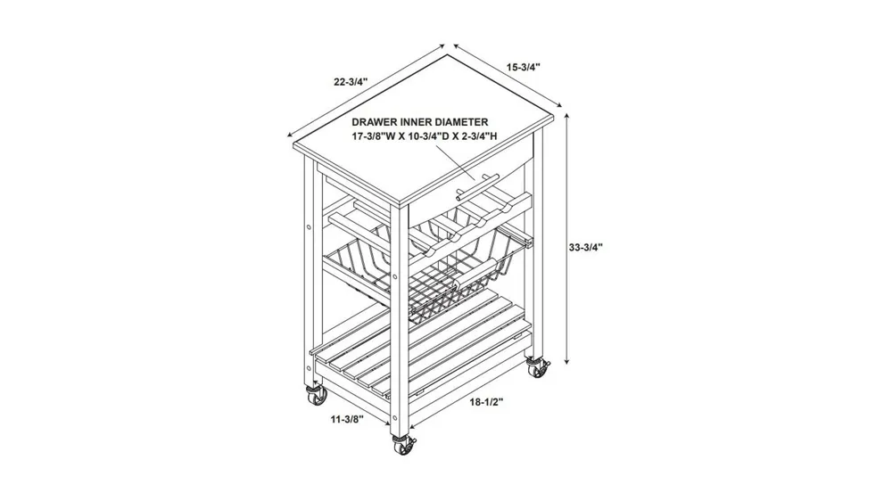 Ripley Kitchen Island Dimensions