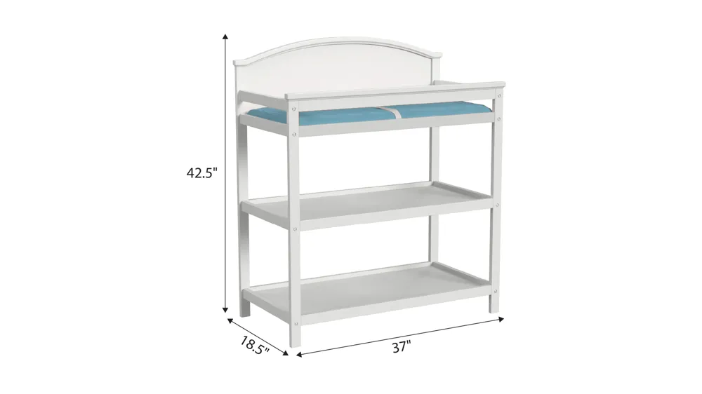 Harper Changing Table with Pad Dimensions