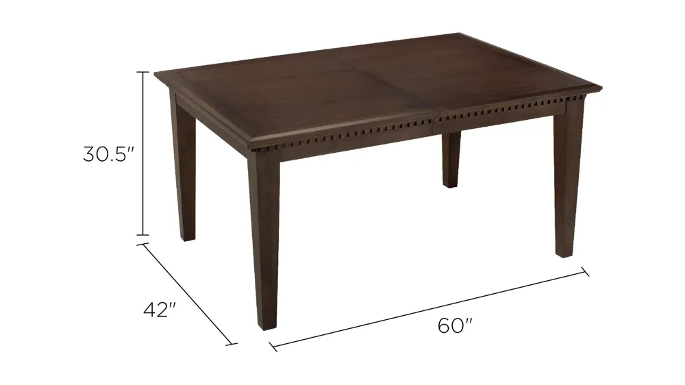 Landburn Dining Table w/ Leaf Dimensions