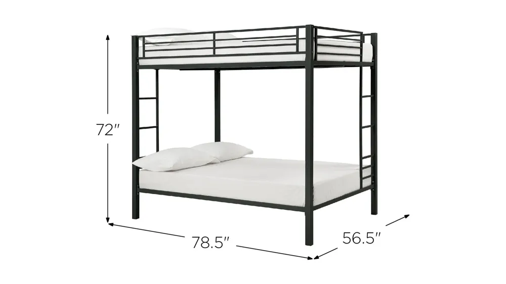 Parker F/F Bunk Bed Dimensions
