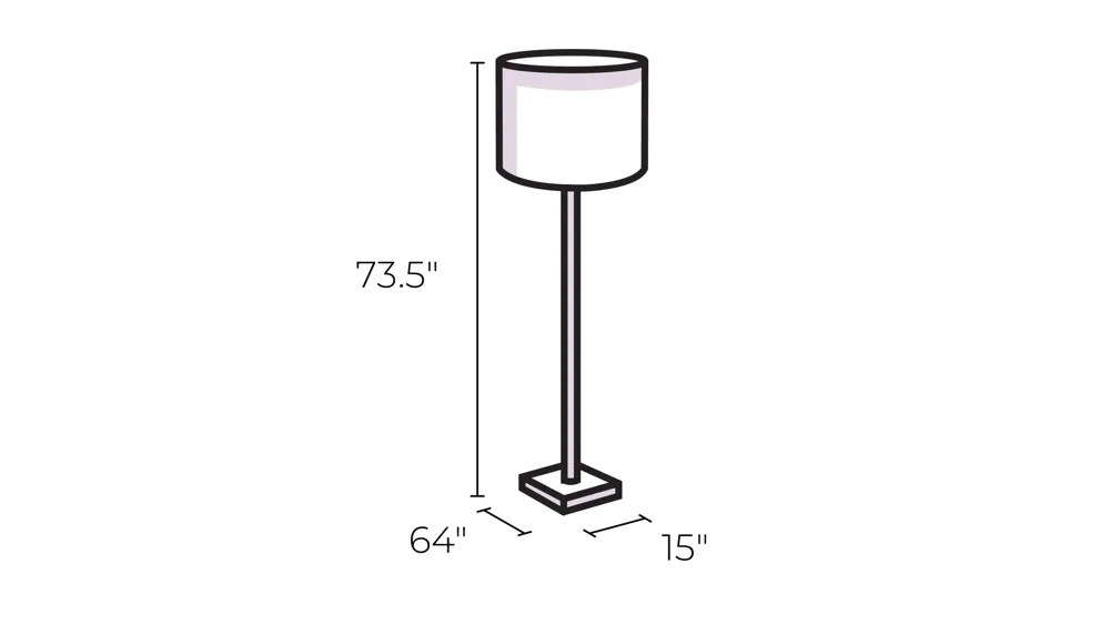 Calogero Arc Floor Lamp Dimensions