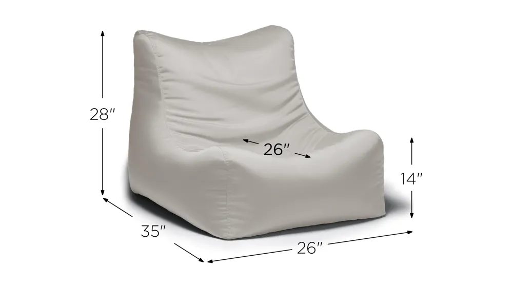 Tobin Outdoor Bean Bag Chair Dimensions